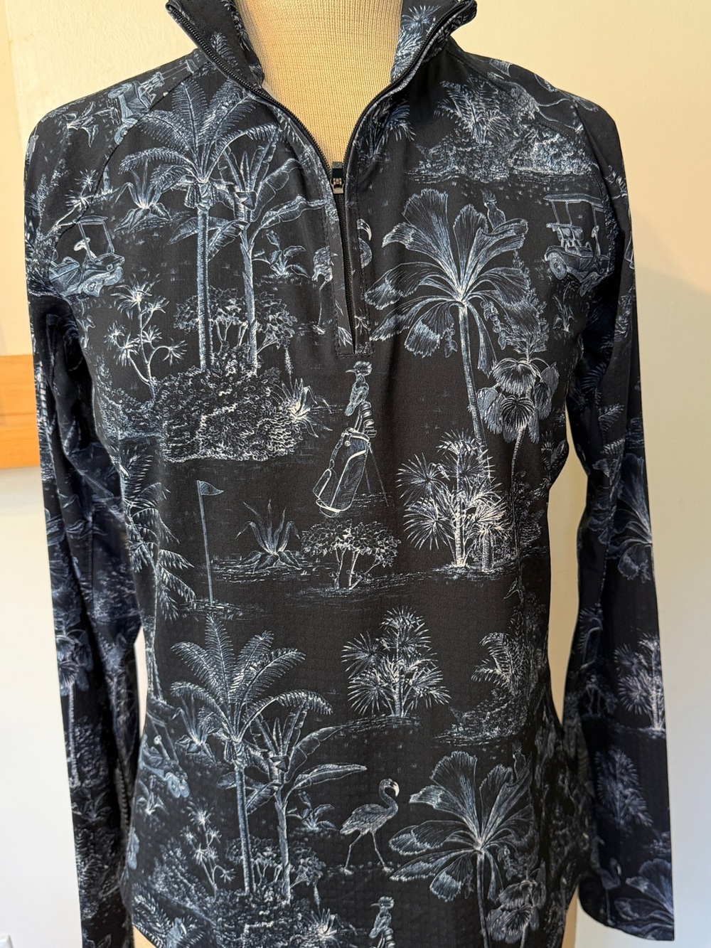 Pklball, Tennis, Golf - Walter Hagen Tropical Quarter Zip Pullover NWT SPF50